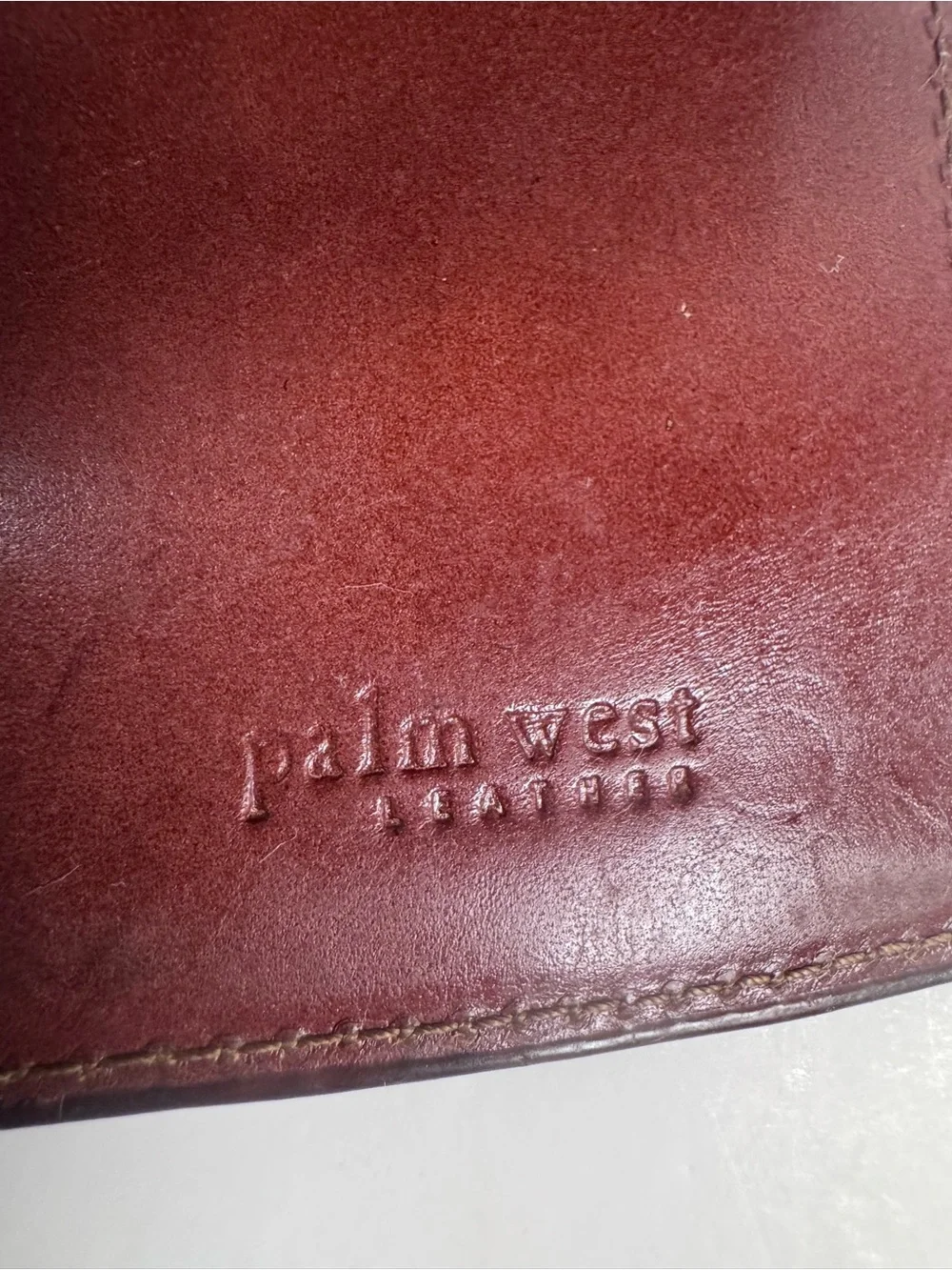 Palm West Italy Leather Money Clip Wallet Elk Medallion Made in Italy Quiet Lux